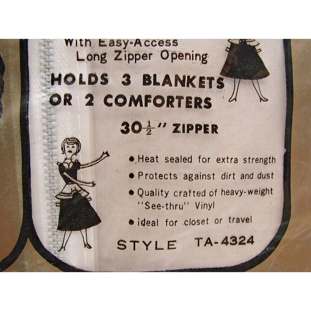 Closet Aids Jumbo Blanket Bag Storage Easy Access Long Zipper Opening 3 Blankets